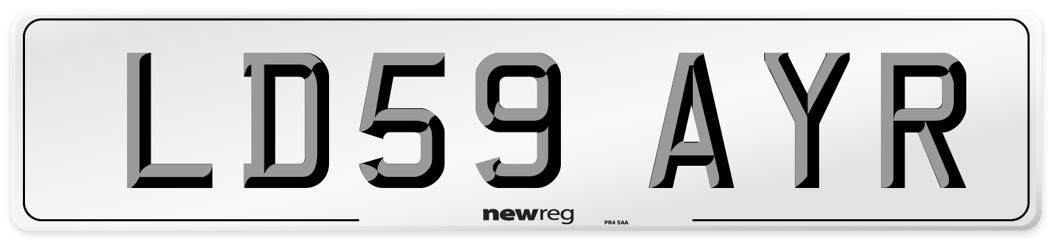 LD59 AYR Number Plate from New Reg